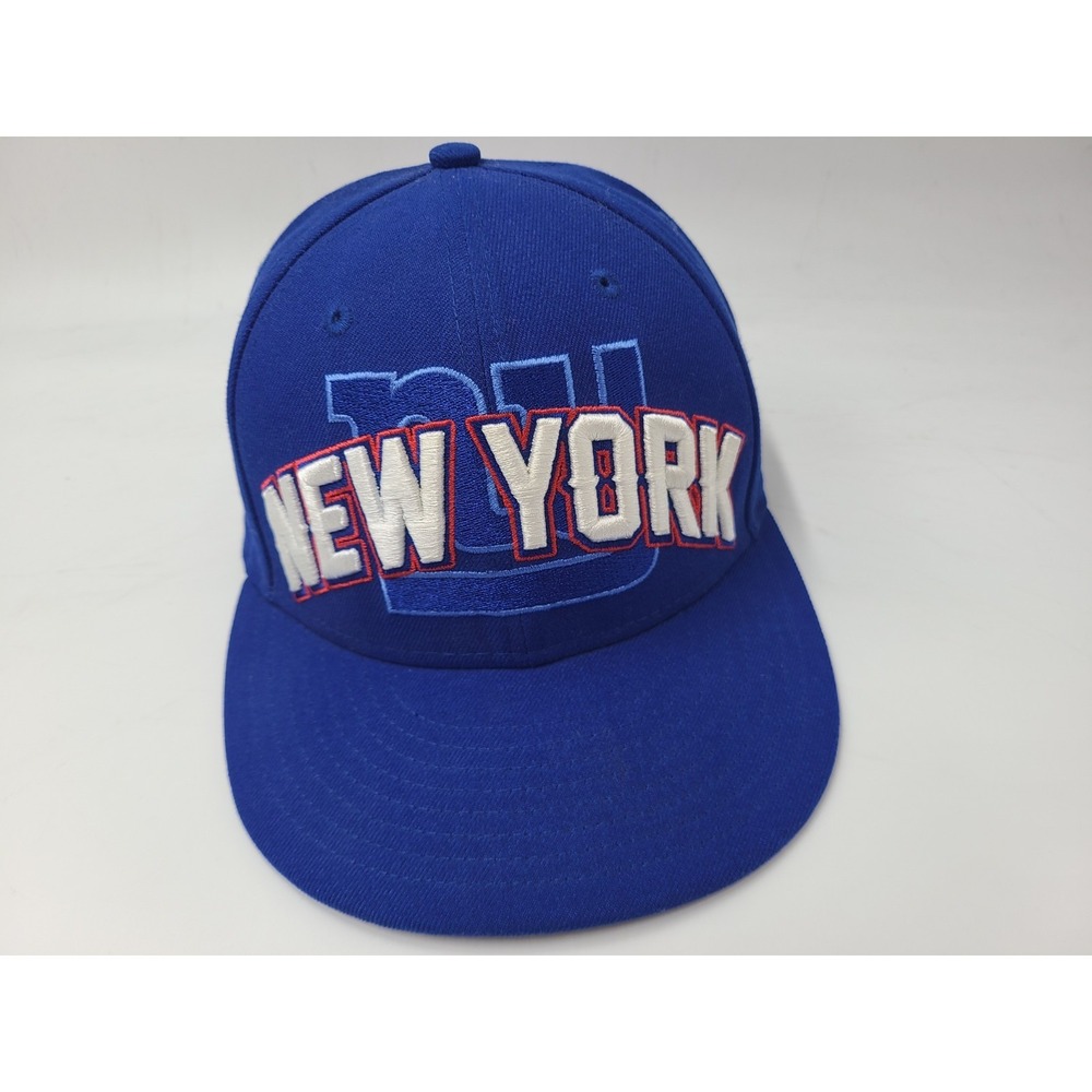 New York Giants Hat‎ New Era 59Fifty Fitted 7 1/8 Blue NFL Flat Brim Casual Wear